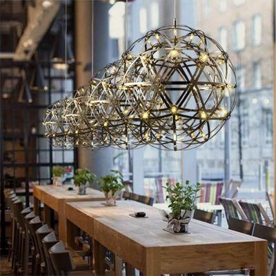 Modern Stainless Steel Ball Firework Restaurant Villa Hotel Project LED Chandelier Pendant Lighting