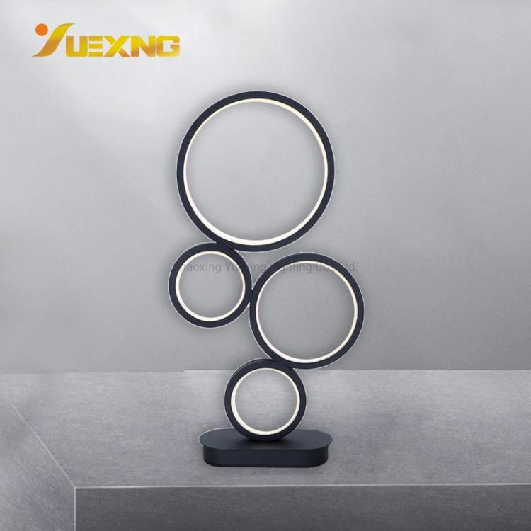 4 Lights Circular Strip Desk Lamp Decorative Home Design LED SMD Desk Table Lamp Light