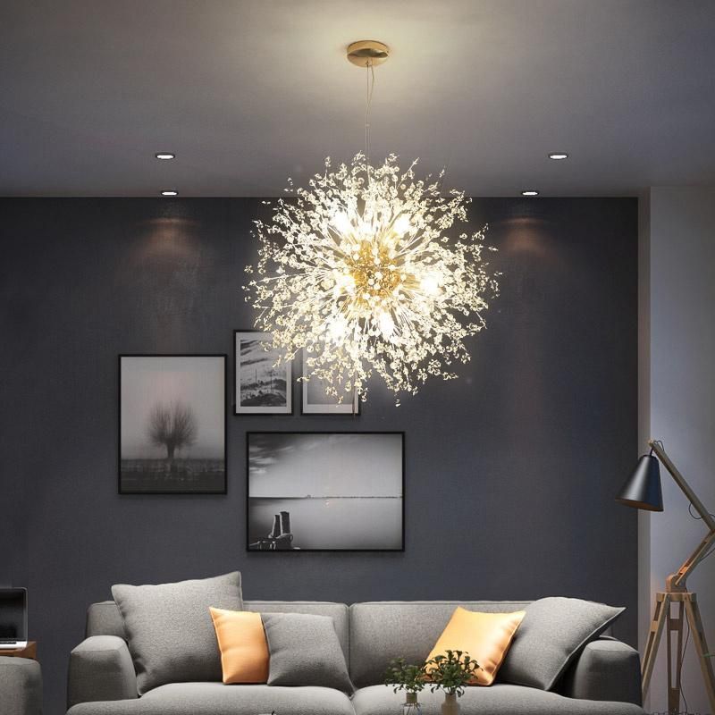 High-End Ball Crystal Chandelier Bedroom Dining Room Pendant Lamp