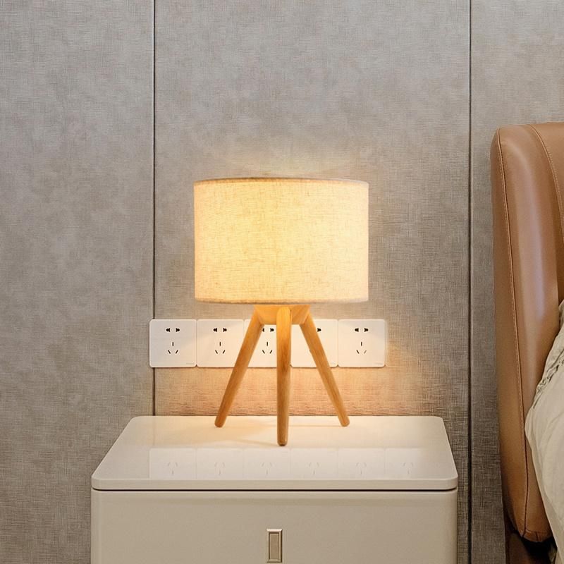 Vintage Wooden Table Lamps Bedside Lamps Designer Reading Light LED