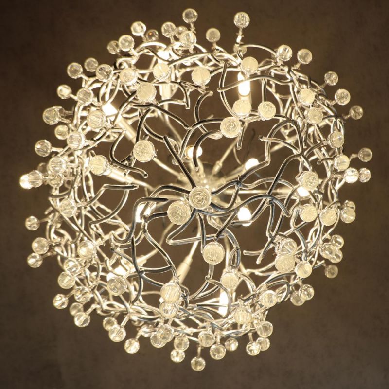 2022 Contemporary Sliver Ball Hanging Light Chandelier Luxury Pendant Light Fixtures