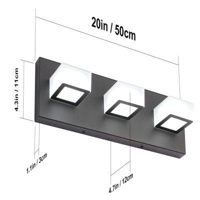 LED Modern Black Bathroom Vanity Lights Acrylic Modern Black Bathroom Wall Lighting Fixtures