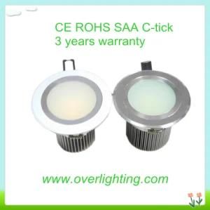 6063 Aluminum IP44 LED Downlight 15W 70lm/W with COB Chip