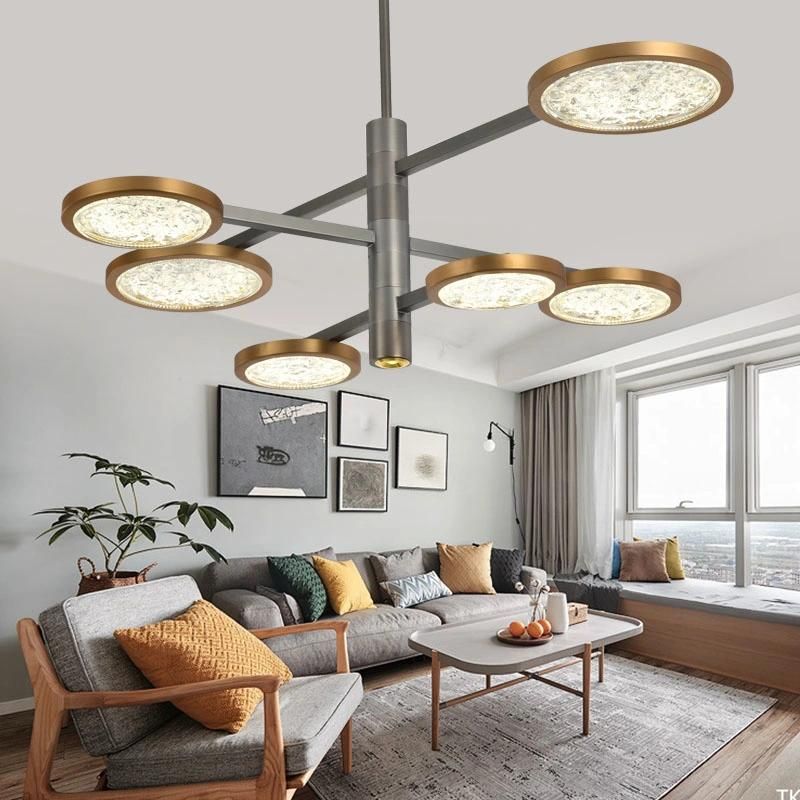 Contemporary LED Classic Gold Ceiling Lamp Circle Ring Chandeliers