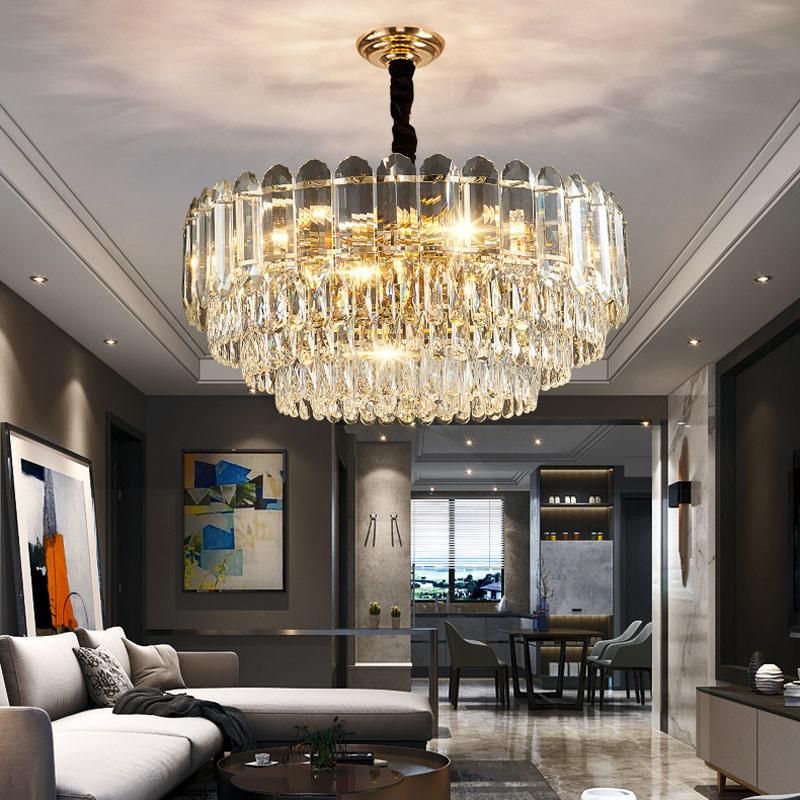 Crystal Chandelier Light Living Room Contracted Dining Room Postmodern Pendant Lamp