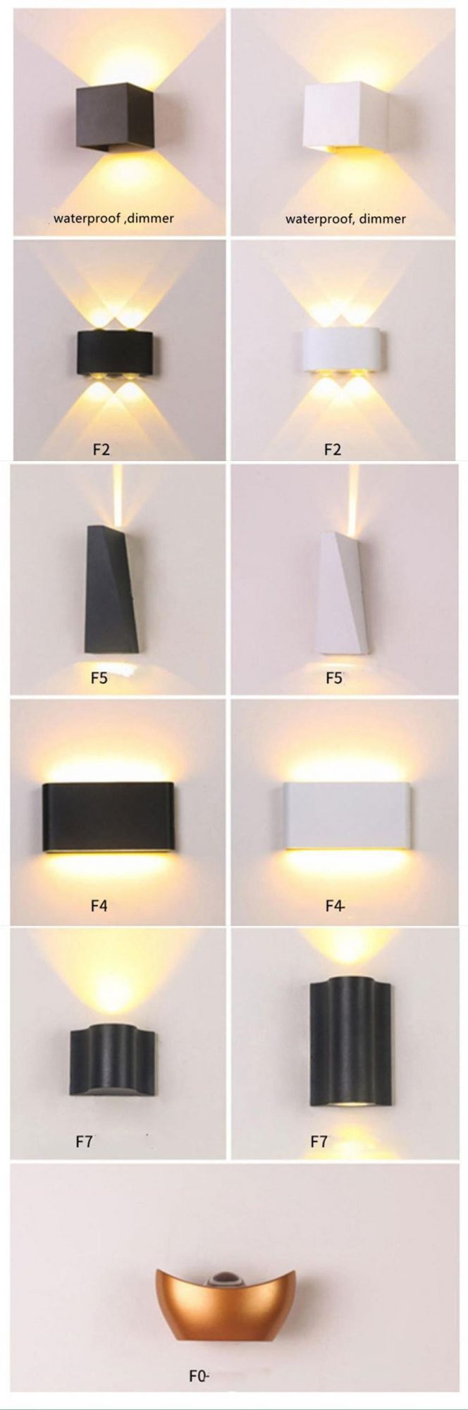 High Quality Warm White Dimmable LED Wall Light for Home