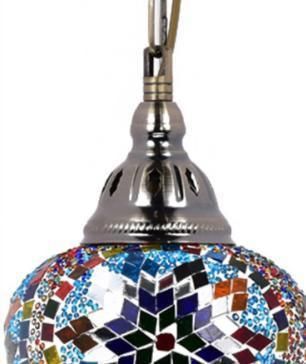 Hanging Glass Chandeliers Light Mosaic Glass Restaurant Lighting