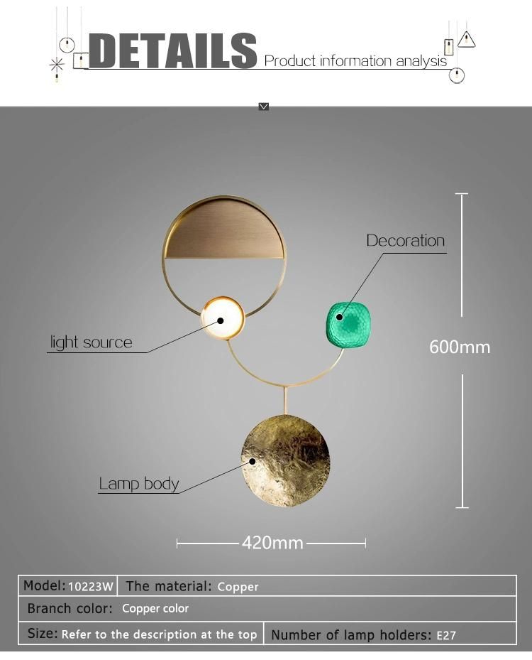 Hotel Modern Simple Gold Stainless Steel Ring Wall Lamp