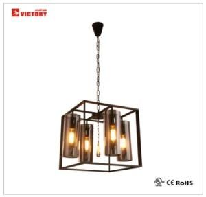 Modern Indoor White Glass Chandelier Lamp for Restaurant Office