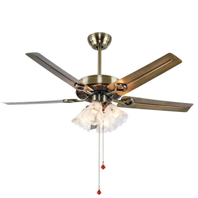 Fan Ceiling with Light Living Room Antique Dining Room Fans Ceiling Light 52inch Ceiling Fan European-Style Living Room Bedroom Lamp