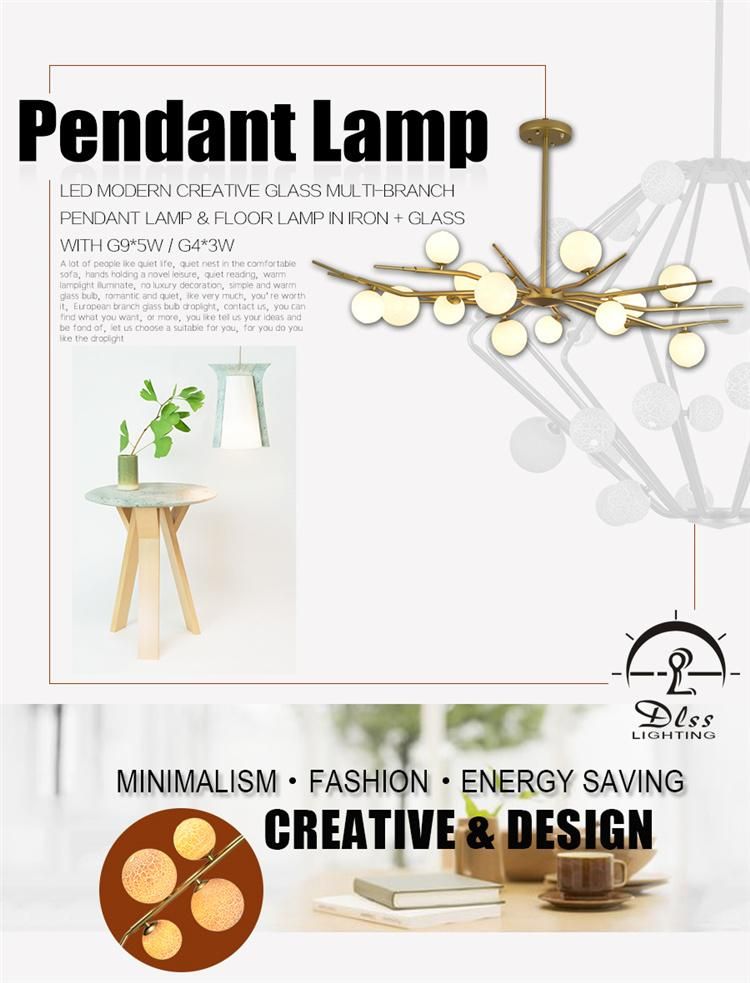 Simple Decoration Hanging Lights Creative Indoor Iron Chandelier