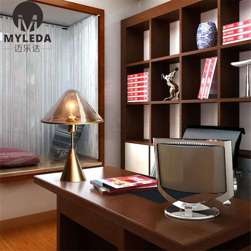 Modern Metal Glass Hotel Room Table Light