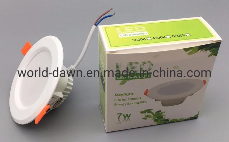 Recessed Ceiling 120 Degree Light Beam PBT Housing LED Downlight