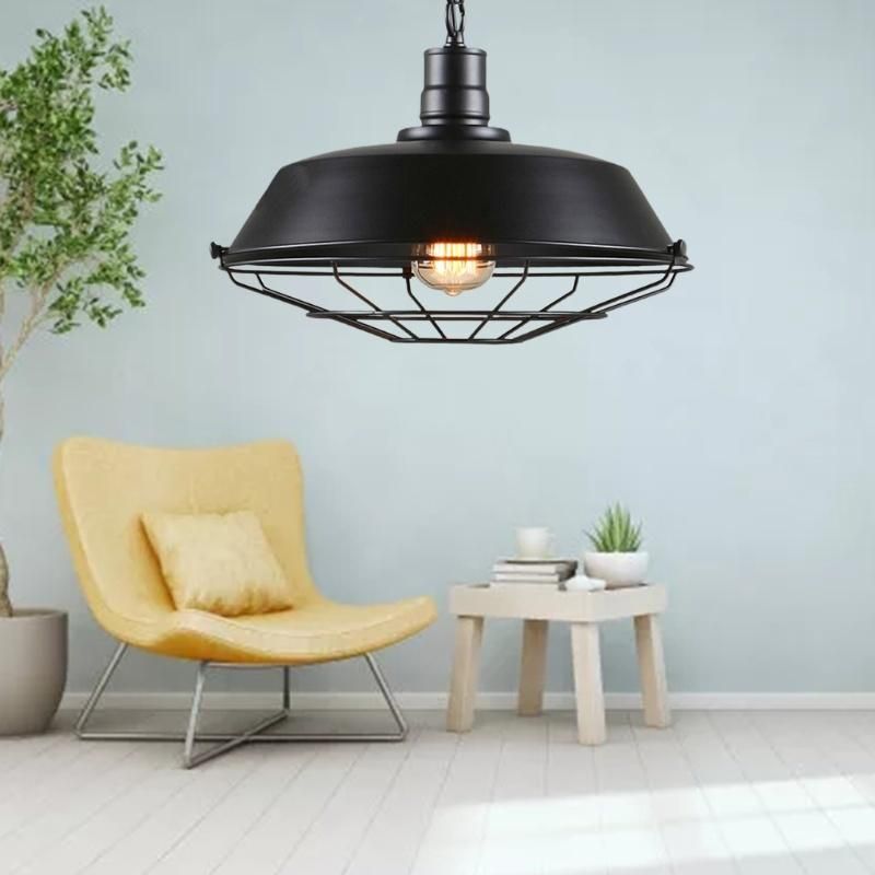 Loft Style Vintage Industrial Iron Pendant Light E27 for Salon Restaurant Bar Antique Pendant Light (WH-VP-78)