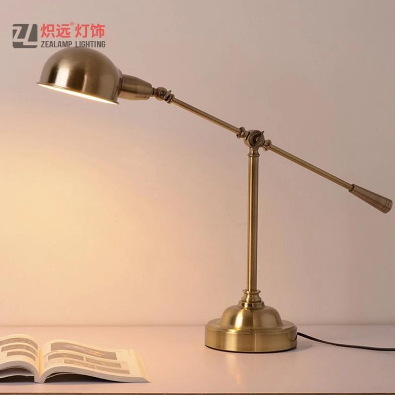Portable Studying Adjustable Bedside Lamp Metal Table Lighting