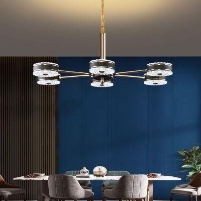 Dafangzhou 160W Light China 6 Light Sputnik Chandelier Suppliers Bedroom Lamp Sliver Frame Color Pendant Lighting for Home