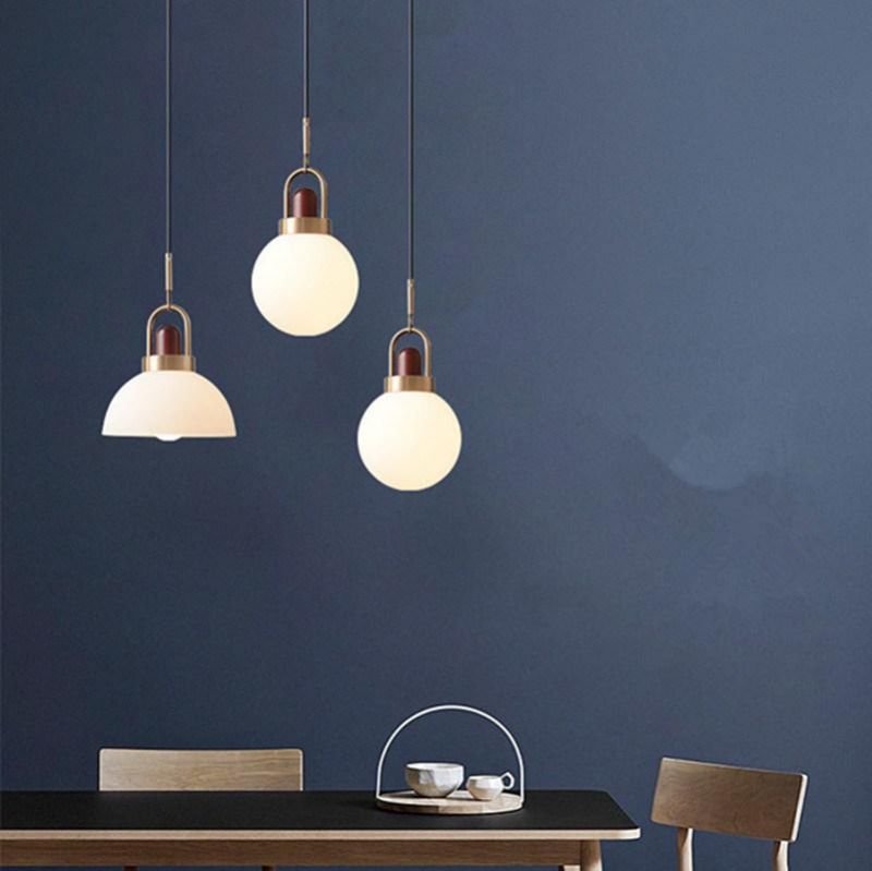 Industrial Glass Pendant Lights Nordic Design Wood Light Lamp Bedside Room Luxury Home Decor Pendant Lamp (WH-AP-186)