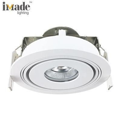 High Quality Hotel Indoor Fixtures Adjustable Aluminum Housing COB Recessed LED Downlight