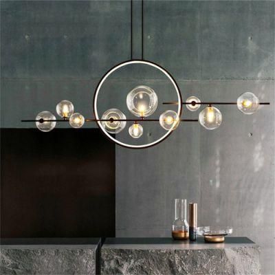 Post Modern Restaurant Glass Strip Bubble Lamp Nordic Creative Personalized B &amp; B Bedroom Bar New Aluminum Magic Bean