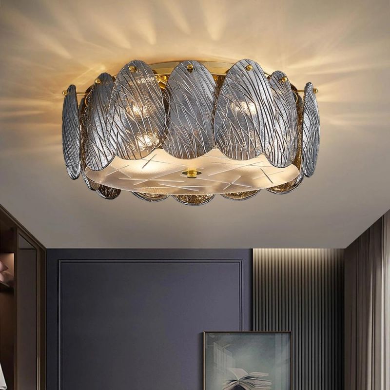 Ceiling Chandelier for Living Room Leaf Glass Decorative ceiling Lights Modern ceiling Lamp (WH-CA-64)