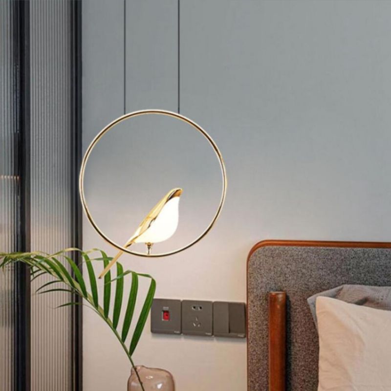 Postmodern Bird Pendant Light Loft Living Room Restaurant LED Luxury Lamp Art Gold Pendant Lamp (Wh-AP-177)
