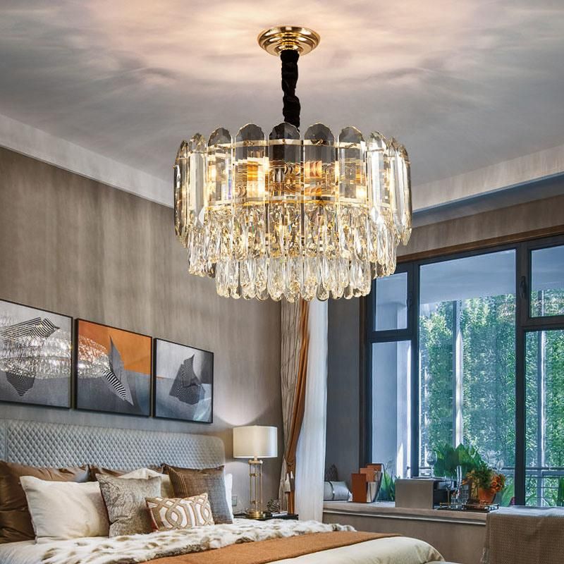 Crystal Chandelier Light Living Room Contracted Dining Room Postmodern Pendant Lamp