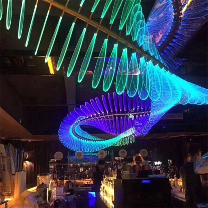 Custom Bar Decoration Colorful Chandelier KTV Bar Special Atmosphere Personalized Creative Special-Shaped Horse Running Bar Lamp