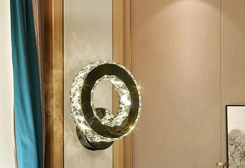 Hotel Modern K9 Crystal Wall Light for Bedroom Decoration