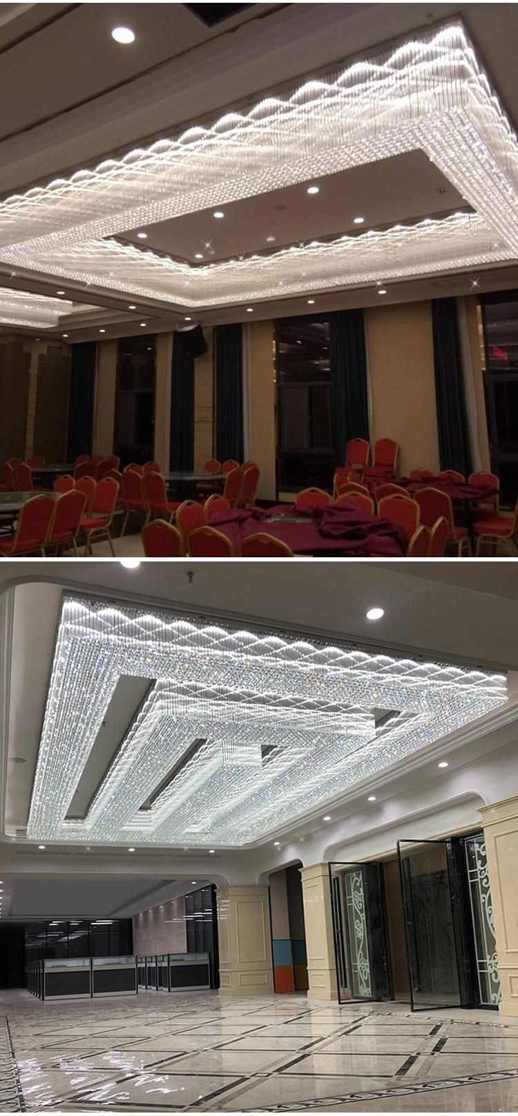 New Product Decoration Luxury Hotel Lobby Chandelier Lamp Custom Large Project Glass Ceiling Light