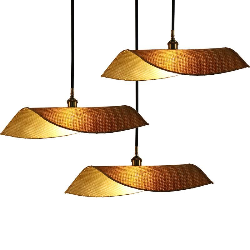 Handmade Rattan Pendant Light Fixtures for Kitchen Dining Room Bar Lighting Fixtures (WH-WP-01)