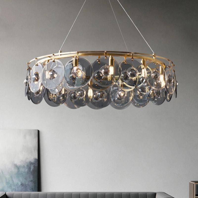 Postmodern Villa Living Room Pendant Lamp All Copper Dining Room Lamps