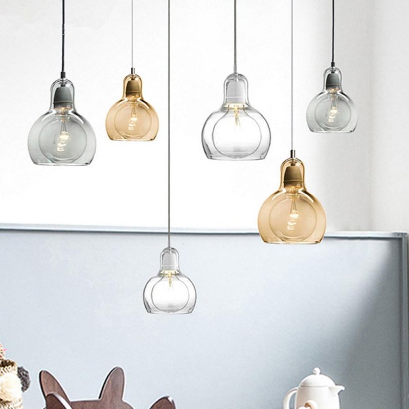 Nordic Industrial Lamp Vintage Loft Pendant Lights Glass Pendant Lamp (WH-AP-237)
