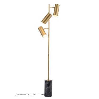 360 Degree Rotating Lamp Head Modern Marble Golden Floor Lamp