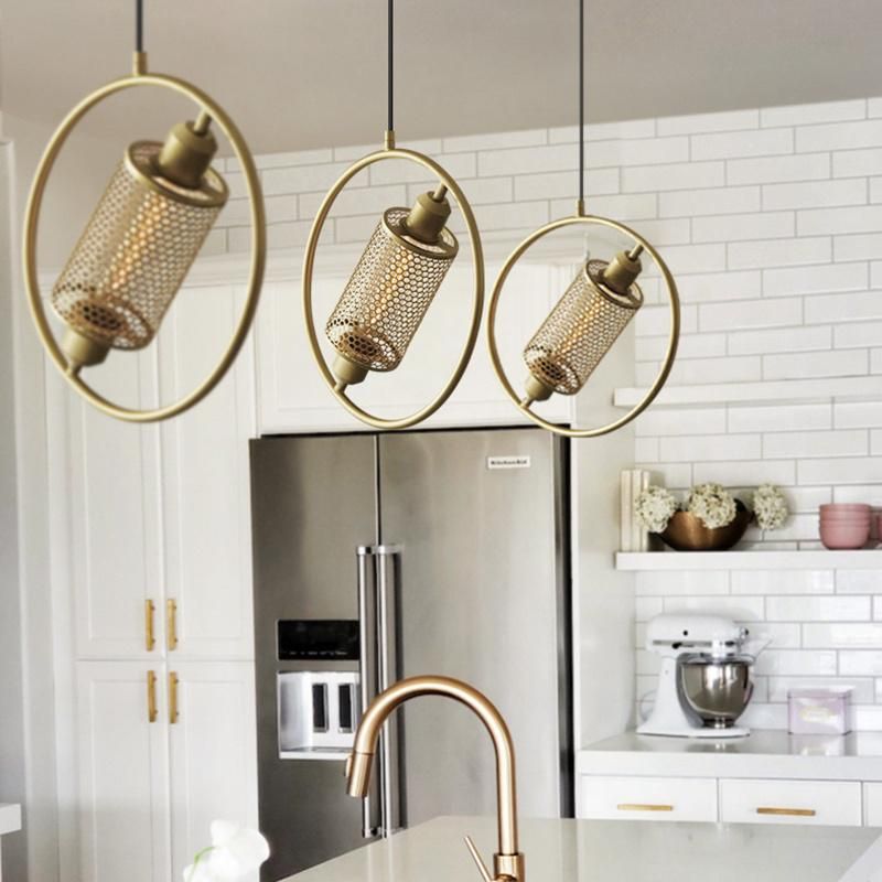 Simple Round Pendant Light Industrial Creative Personality Bedroom Cafe Decorative Postmodern Pendant Lamp (WH-AP-110)