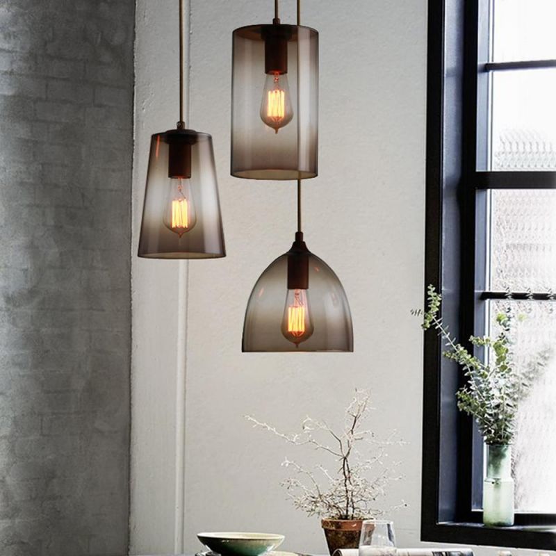 Modern Industrial Glass Pendant Light Restaurant Chandeliers Home Adjustable Lighting Vintage Chandelier Pendant Light