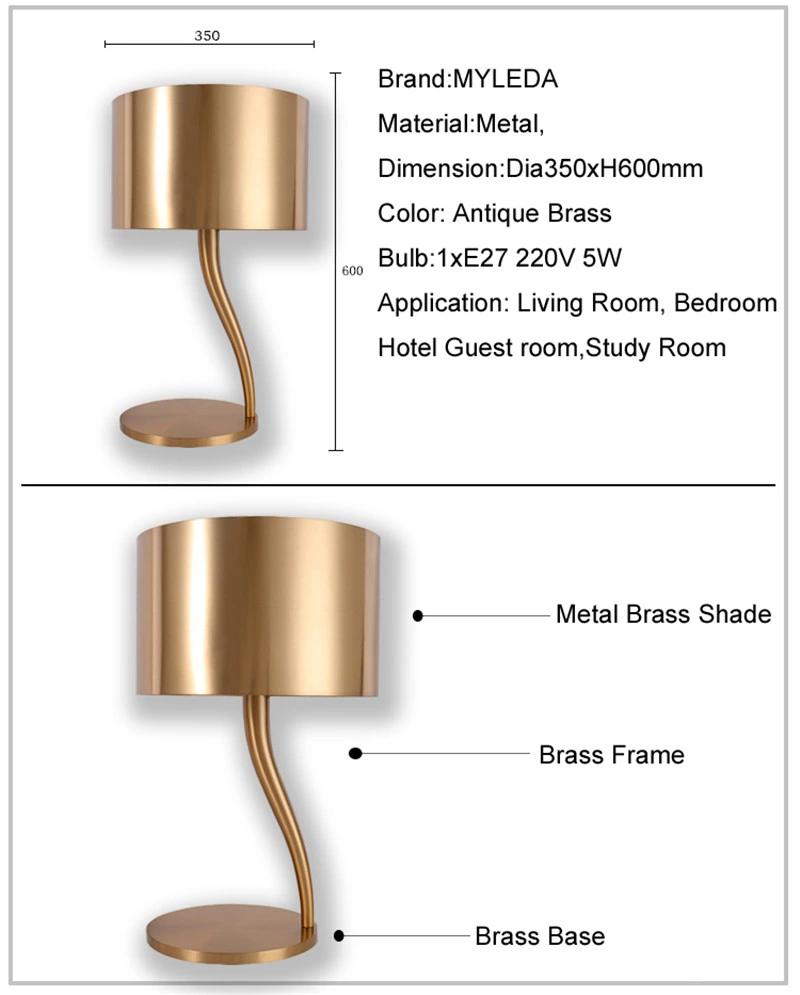 Modern Metal Fashion Lighting Decor Study Room LED Table Light