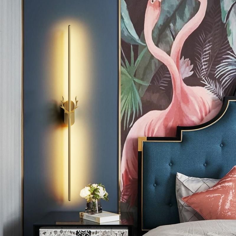 Strip Wall Lamp Modern Bedroom Bedside Light Luxury Living Room Hotel Corridor LED Wall Lamp