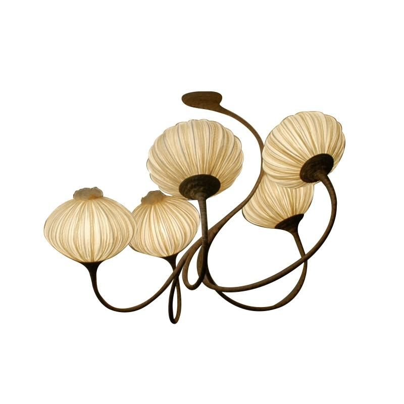Vintage Lantern Design Chandelier Exhibition Lobby Mall Pendant Lamp Light
