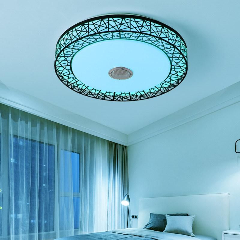 Dimmable Bluetooth Speaker Music Audio RGB Modern Home Lighting LED Ceiling Lights (WH-MA-41)