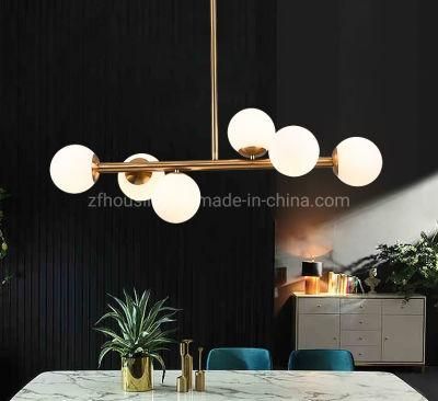 Modern Glass Ball Chandelier LED Hanging Lamp Pendant Lighting for Kitchen Room Zf-Cl-090