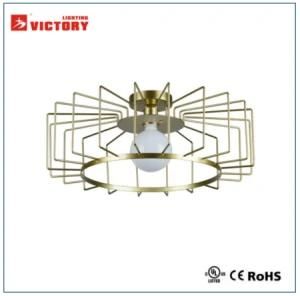 Round Surface Gold Metal Project Ceiling Lighting LED Lamp with E27