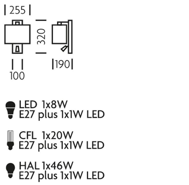 Creative Bedroom Bedside LED Wall Mount Lamp