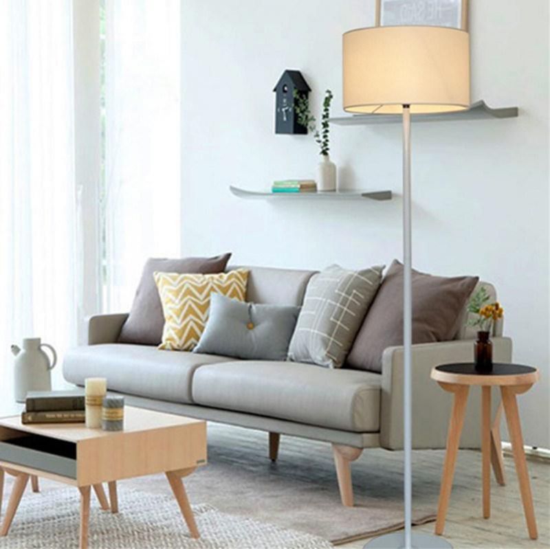 Modern Floor Lamp Nordic Metal Standing Lamps for Living Room Bedroom Fabric Floor Lamps (WH-MFL-109)