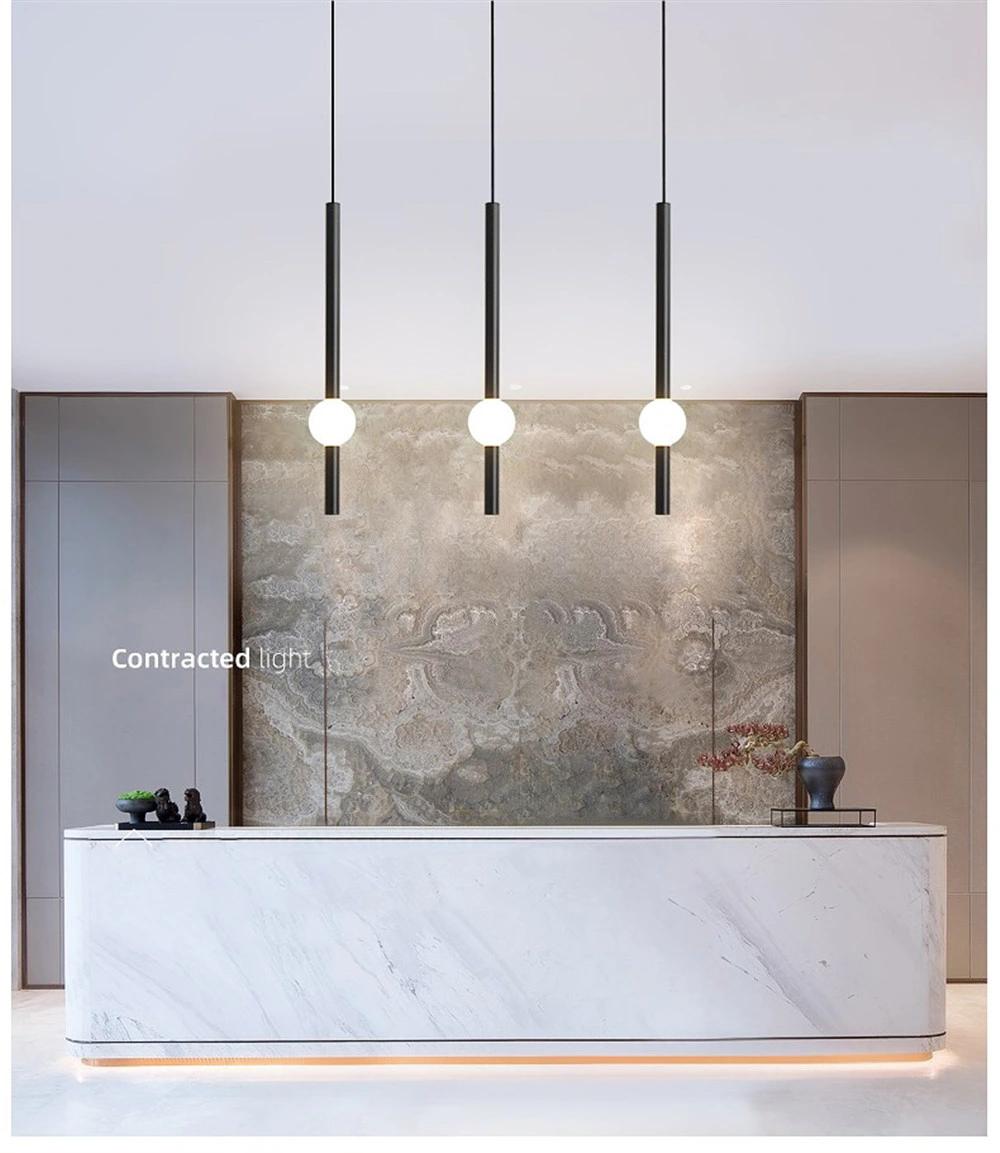Bar Restaurant Dining Room Kitchen Hanging Lights Modern Simple Iron Glass Indoor Home Decor LED Pendant Lights Fixtures