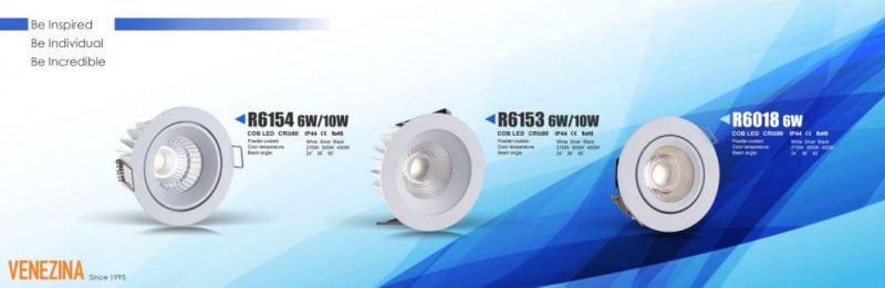 Dimmable 6W 10W 15W COB LED Downlight with Cutout 70mm