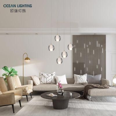 Golden Modern Lamp Metal Bubble Crystal Pendant Lighting