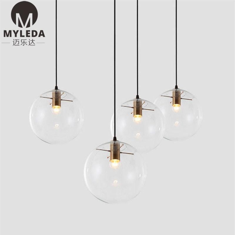 Modern Metal Luxury Glass Hall Restaurant Pendant Light Chandelier