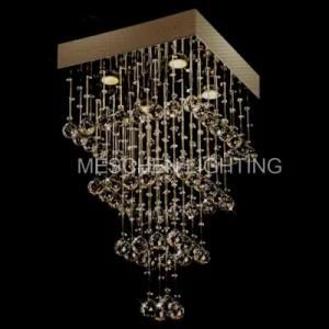 4 Layers Square Crystal Pendant Lamp