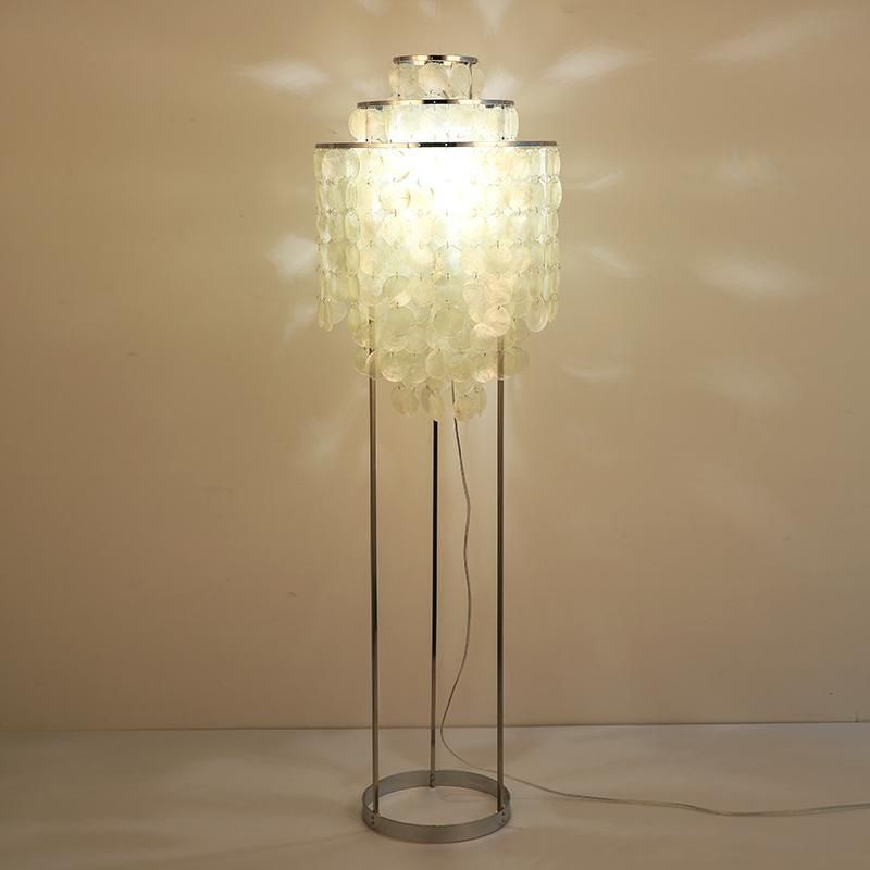 Modern Nordic Natural Shells Floor Lamp Bedroom Standing Shell Floor Lamps (WH-MFL-31)