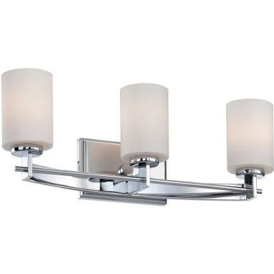 3 Light E26 Bath Wall Vanity Light with Opal Glass